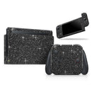 Sparkling Black Ultra Metallic Glitter // Skin Decal Wrap Kit for Nintendo Switch Console & Dock, Joy-Cons, Pro Controller, Lite, 3DS XL, 2DS XL, DSi, or Wii - Vinyl Skin Wrap for Nintendo Switch 2, OLED, Lite, Pro Controller, Wii & Classic Handhelds