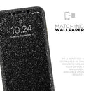 Sparkling Black Ultra Metallic Glitter - Protective Skin Wrap & Decal – Compatible with iPhone SE to iPhone 17 Pro Max (All Models)