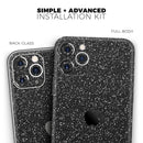 Sparkling Black Ultra Metallic Glitter - Protective Skin Wrap & Decal – Compatible with iPhone SE to iPhone 17 Pro Max (All Models)