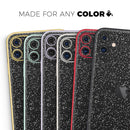 Sparkling Black Ultra Metallic Glitter - Protective Skin Wrap & Decal – Compatible with iPhone SE to iPhone 17 Pro Max (All Models)