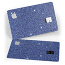 Sparkling Blue Ultra Metallic Glitter - Premium Protective Decal Skin-Kit for the Apple Credit Card