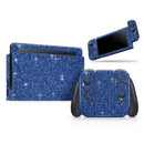 Sparkling Blue Ultra Metallic Glitter // Skin Decal Wrap Kit for Nintendo Switch Console & Dock, Joy-Cons, Pro Controller, Lite, 3DS XL, 2DS XL, DSi, or Wii - Vinyl Skin Wrap for Nintendo Switch 2, OLED, Lite, Pro Controller, Wii & Classic Handhelds