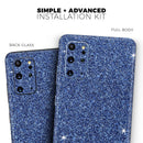 Sparkling Blue Ultra Metallic Glitter - Premium Vinyl Skin Decal for Samsung Galaxy S25 Ultra, S24, S23, S22 & All Galaxy S Models