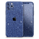 Sparkling Blue Ultra Metallic Glitter - Protective Skin Wrap & Decal – Compatible with iPhone SE to iPhone 17 Pro Max (All Models)