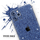 Sparkling Blue Ultra Metallic Glitter - Protective Skin Wrap & Decal – Compatible with iPhone SE to iPhone 17 Pro Max (All Models)