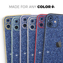 Sparkling Blue Ultra Metallic Glitter - Protective Skin Wrap & Decal – Compatible with iPhone SE to iPhone 17 Pro Max (All Models)