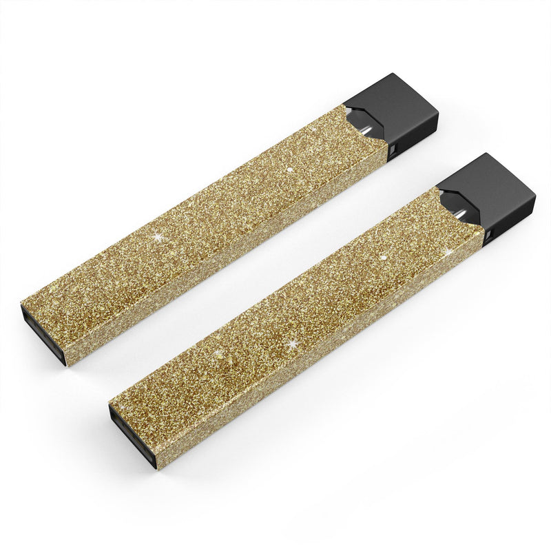 Sparkling Gold Ultra Metallic Glitter - Premium Decal Protective Skin-Wrap Sticker compatible with the Juul Labs vaping device