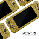 Sparkling Gold Ultra Metallic Glitter // Skin Decal Wrap Kit for Nintendo Switch Console & Dock, Joy-Cons, Pro Controller, Lite, 3DS XL, 2DS XL, DSi, or Wii - Vinyl Skin Wrap for Nintendo Switch 2, OLED, Lite, Pro Controller, Wii & Classic Handhelds