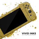 Sparkling Gold Ultra Metallic Glitter // Skin Decal Wrap Kit for Nintendo Switch Console & Dock, Joy-Cons, Pro Controller, Lite, 3DS XL, 2DS XL, DSi, or Wii - Vinyl Skin Wrap for Nintendo Switch 2, OLED, Lite, Pro Controller, Wii & Classic Handhelds