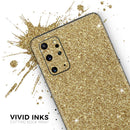Sparkling Gold Ultra Metallic Glitter - Premium Vinyl Skin Decal for Samsung Galaxy S25 Ultra, S24, S23, S22 & All Galaxy S Models