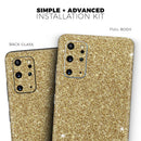 Sparkling Gold Ultra Metallic Glitter - Premium Vinyl Skin Decal for Samsung Galaxy S25 Ultra, S24, S23, S22 & All Galaxy S Models