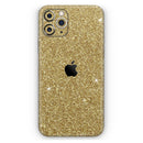 Sparkling Gold Ultra Metallic Glitter - Vinyl Skin Wrap for iPhone 17 Pro Max, 17 Pro, 17 Air, 17, 16 & All Models — Soft Matte or Ultra Gloss