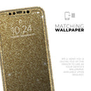 Sparkling Gold Ultra Metallic Glitter - Vinyl Skin Wrap for iPhone 17 Pro Max, 17 Pro, 17 Air, 17, 16 & All Models — Soft Matte or Ultra Gloss