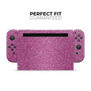 Sparkling Pink Ultra Metallic Glitter // Skin Decal Wrap Kit for Nintendo Switch Console & Dock, Joy-Cons, Pro Controller, Lite, 3DS XL, 2DS XL, DSi, or Wii - Vinyl Skin Wrap for Nintendo Switch 2, OLED, Lite, Pro Controller, Wii & Classic Handhelds