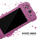 Sparkling Pink Ultra Metallic Glitter // Skin Decal Wrap Kit for Nintendo Switch Console & Dock, Joy-Cons, Pro Controller, Lite, 3DS XL, 2DS XL, DSi, or Wii - Vinyl Skin Wrap for Nintendo Switch 2, OLED, Lite, Pro Controller, Wii & Classic Handhelds