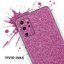 Sparkling Pink Ultra Metallic Glitter - Premium Vinyl Skin Decal for Samsung Galaxy S25 Ultra, S24, S23, S22 & All Galaxy S Models