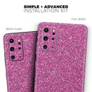 Sparkling Pink Ultra Metallic Glitter - Premium Vinyl Skin Decal for Samsung Galaxy S25 Ultra, S24, S23, S22 & All Galaxy S Models