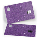 Sparkling Purple Ultra Metallic Glitter - Premium Protective Decal Skin-Kit for the Apple Credit Card