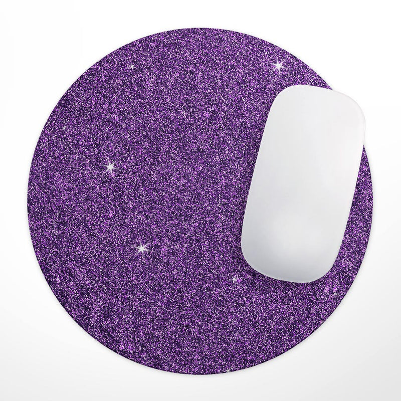 Printed Sparkling Purple Glitter// WaterProof Rubber Foam Backed Anti-Slip Mouse Pad for Home Work Office or Gaming Computer Desk