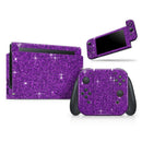 Sparkling Purple Ultra Metallic Glitter // Skin Decal Wrap Kit for Nintendo Switch Console & Dock, Joy-Cons, Pro Controller, Lite, 3DS XL, 2DS XL, DSi, or Wii - Vinyl Skin Wrap for Nintendo Switch 2, OLED, Lite, Pro Controller, Wii & Classic Handhelds