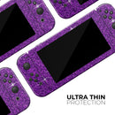 Sparkling Purple Ultra Metallic Glitter // Skin Decal Wrap Kit for Nintendo Switch Console & Dock, Joy-Cons, Pro Controller, Lite, 3DS XL, 2DS XL, DSi, or Wii - Vinyl Skin Wrap for Nintendo Switch 2, OLED, Lite, Pro Controller, Wii & Classic Handhelds