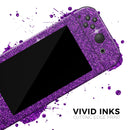 Sparkling Purple Ultra Metallic Glitter // Skin Decal Wrap Kit for Nintendo Switch Console & Dock, Joy-Cons, Pro Controller, Lite, 3DS XL, 2DS XL, DSi, or Wii - Vinyl Skin Wrap for Nintendo Switch 2, OLED, Lite, Pro Controller, Wii & Classic Handhelds