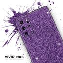 Sparkling Purple Ultra Metallic Glitter - Premium Vinyl Skin Decal for Samsung Galaxy S25 Ultra, S24, S23, S22 & All Galaxy S Models