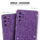 Sparkling Purple Ultra Metallic Glitter - Premium Vinyl Skin Decal for Samsung Galaxy S25 Ultra, S24, S23, S22 & All Galaxy S Models