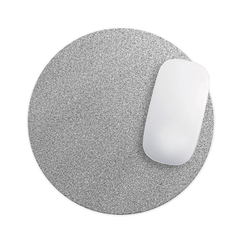 Printed Sparkling Silver Glitter// WaterProof Rubber Foam Backed Anti-Slip Mouse Pad for Home Work Office or Gaming Computer Desk