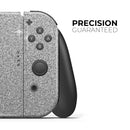 Sparkling Silver Ultra Metallic Glitter // Skin Decal Wrap Kit for Nintendo Switch Console & Dock, Joy-Cons, Pro Controller, Lite, 3DS XL, 2DS XL, DSi, or Wii - Vinyl Skin Wrap for Nintendo Switch 2, OLED, Lite, Pro Controller, Wii & Classic Handhelds