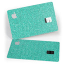 Sparkling Teal Ultra Metallic Glitter - Premium Protective Decal Skin-Kit for the Apple Credit Card