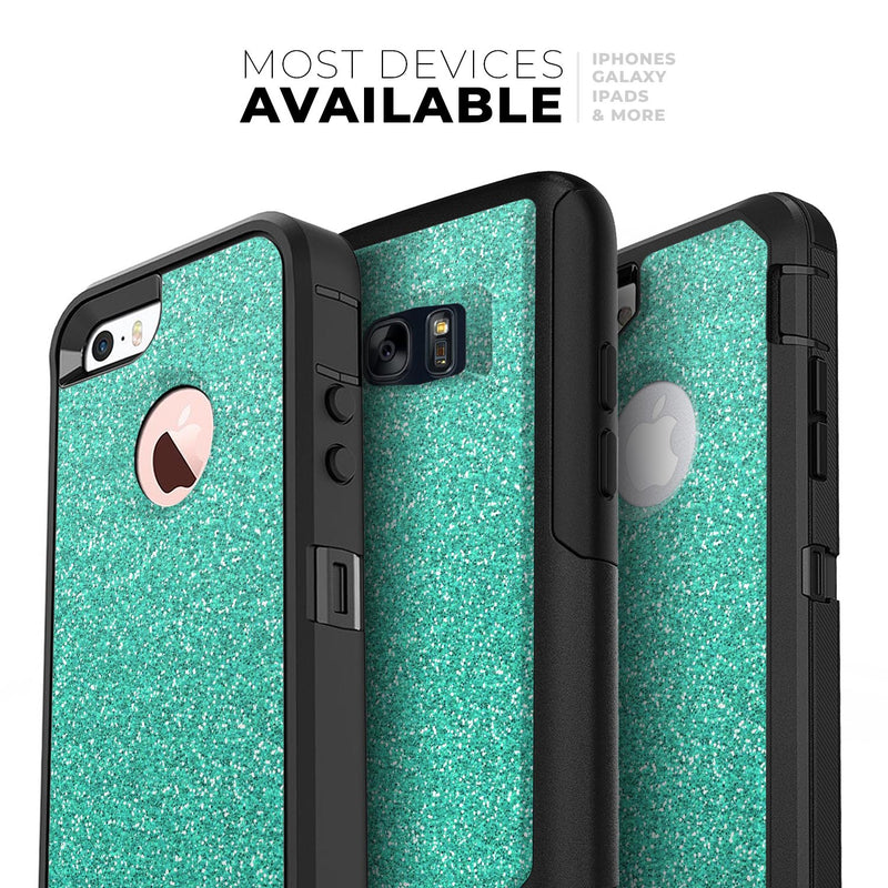Sparkling Teal Ultra Metallic Glitter - Skin Kit for the iPhone OtterBox Cases