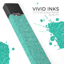 Sparkling Teal Ultra Metallic Glitter - Premium Decal Protective Skin-Wrap Sticker compatible with the Juul Labs vaping device