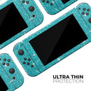 Sparkling Teal Ultra Metallic Glitter // Skin Decal Wrap Kit for Nintendo Switch Console & Dock, Joy-Cons, Pro Controller, Lite, 3DS XL, 2DS XL, DSi, or Wii - Vinyl Skin Wrap for Nintendo Switch 2, OLED, Lite, Pro Controller, Wii & Classic Handhelds
