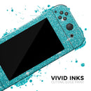 Sparkling Teal Ultra Metallic Glitter // Skin Decal Wrap Kit for Nintendo Switch Console & Dock, Joy-Cons, Pro Controller, Lite, 3DS XL, 2DS XL, DSi, or Wii - Vinyl Skin Wrap for Nintendo Switch 2, OLED, Lite, Pro Controller, Wii & Classic Handhelds