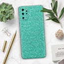 Sparkling Teal Ultra Metallic Glitter - Premium Vinyl Skin Decal for Samsung Galaxy S25 Ultra, S24, S23, S22 & All Galaxy S Models