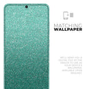 Sparkling Teal Ultra Metallic Glitter - Premium Vinyl Skin Decal for Samsung Galaxy S25 Ultra, S24, S23, S22 & All Galaxy S Models