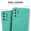 Sparkling Teal Ultra Metallic Glitter - Premium Vinyl Skin Decal for Samsung Galaxy S25 Ultra, S24, S23, S22 & All Galaxy S Models