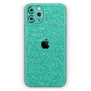 Sparkling Teal Ultra Metallic Glitter - Protective Skin Wrap & Decal – Compatible with iPhone SE to iPhone 17 Pro Max (All Models)