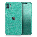 Sparkling Teal Ultra Metallic Glitter - Protective Skin Wrap & Decal – Compatible with iPhone SE to iPhone 17 Pro Max (All Models)