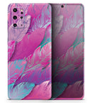 Spectral Vector Feathers - Premium Vinyl Skin Decal for Samsung Galaxy S25 Ultra, S24, S23, S22 & All Galaxy S Models