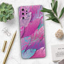 Spectral Vector Feathers - Premium Vinyl Skin Decal for Samsung Galaxy S25 Ultra, S24, S23, S22 & All Galaxy S Models