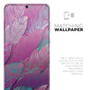 Spectral Vector Feathers - Premium Vinyl Skin Decal for Samsung Galaxy S25 Ultra, S24, S23, S22 & All Galaxy S Models