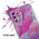 Spectral Vector Feathers - Premium Vinyl Skin Decal for Samsung Galaxy S25 Ultra, S24, S23, S22 & All Galaxy S Models