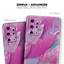 Spectral Vector Feathers - Premium Vinyl Skin Decal for Samsung Galaxy S25 Ultra, S24, S23, S22 & All Galaxy S Models