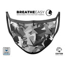 Spiked Modern Black Camouflage - Made in USA Mouth Cover Unisex Anti-Dust Cotton Blend Reusable & Washable Face Mask with Adjustable Sizing for Adult or Child