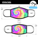 Spiral Tie Dye V1 - Made in USA Mouth Cover Unisex Anti-Dust Cotton Blend Reusable & Washable Face Mask with Adjustable Sizing for Adult or Child