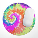 Spiral Tie Dye V1// WaterProof Rubber Foam Backed Anti-Slip Mouse Pad for Home Work Office or Gaming Computer Desk