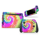 Spiral Tie Dye V1 // Skin Decal Wrap Kit for Nintendo Switch Console & Dock, Joy-Cons, Pro Controller, Lite, 3DS XL, 2DS XL, DSi, or Wii - Vinyl Skin Wrap for Nintendo Switch 2, OLED, Lite, Pro Controller, Wii & Classic Handhelds