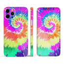 Spiral Tie Dye V1 // Full-Body Skin Decal Wrap Cover for Apple iPhone 15, 14, 13, Pro, Pro Max, Mini, XR, XS, SE (All Models)